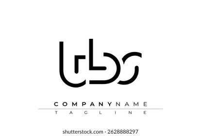 Design de letra abstrata TBS. Design de logotipo comercial moderno com tipografia abstrata e estilo contemporâneo