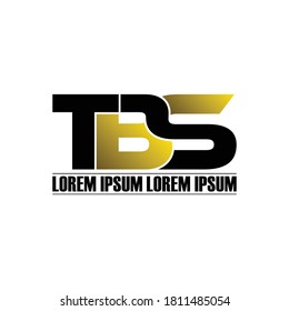 Vector de diseño de logotipo de monograma de letras TBS