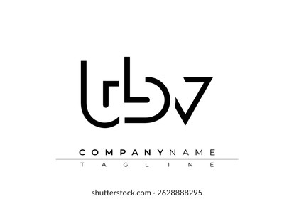 TBV abstract letter design. Modern Business Logo Design With Abstract Typography and Contemporary Style