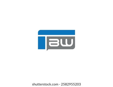 TBW logo design with vector icon template