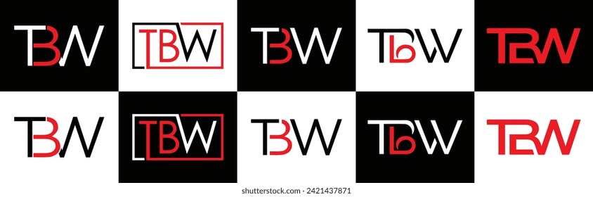 TBW logo. T B W design. White TBW letter. TBW, T B W letter logo design. Initial letter TBW linked circle uppercase monogram logo.