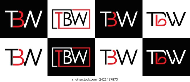 TBW logo. T B W design. White TBW letter. TBW, T B W letter logo design. Initial letter TBW linked circle uppercase monogram logo.