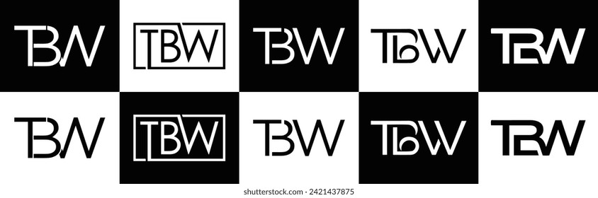 TBW logo. T B W design. White TBW letter. TBW, T B W letter logo design. Initial letter TBW linked circle uppercase monogram logo.