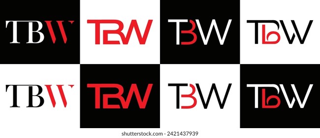 TBW logo. T B W design. White TBW letter. TBW, T B W letter logo design. Initial letter TBW linked circle uppercase monogram logo.