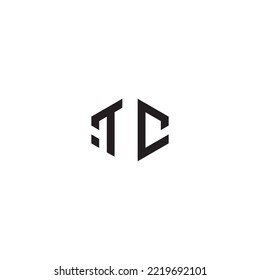 Concepto abstracto de TC en diseño profesional de alta calidad que se imprimirá bien en cualquier medio de impresión
