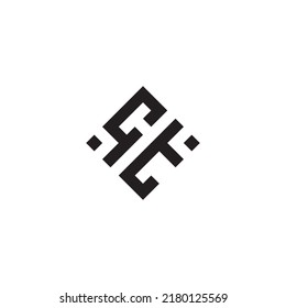 logotipo de concepto geométrico abstracto TC en diseño profesional de alta calidad que será mejor para el estilo de la calle
