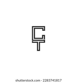 TC, CT, Abstract initial monogram letter alphabet logo design