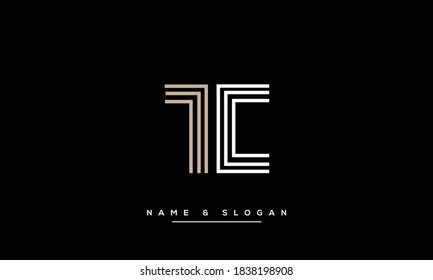 TC ,CT ,T,C Abstract Letters Logo monogram