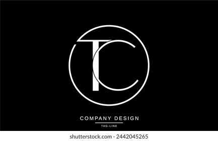 TC, CT Letras abstractas Logo Monograma Diseño Fuente Vector