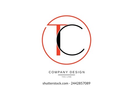 TC, CT Abstract Lettres Logo Monogramme Création Police Image Vectorielle