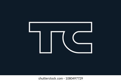 TC CT letter initial Logo Design Unique Trendy