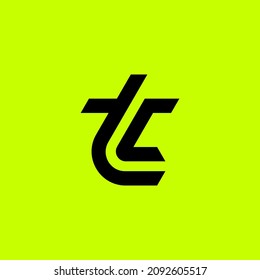 logotipo TC CT. la letra T y C perfectamente combinadas en un nuevo logotipo moderno y original