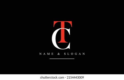 TC, CT, T, C abstract letters logo monogram