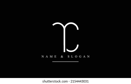 TC, CT, T, C abstract letters logo monogram