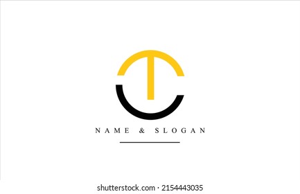 TC, CT, T, C abstract letters logo monogram