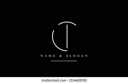 TC, CT, T, C abstract letters logo monogram