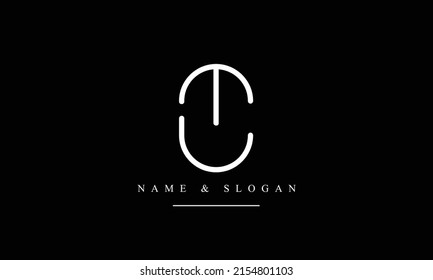 TC, CT, T, C abstract letters logo monogram