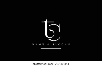 TC, CT, T, C abstract letters logo monogram