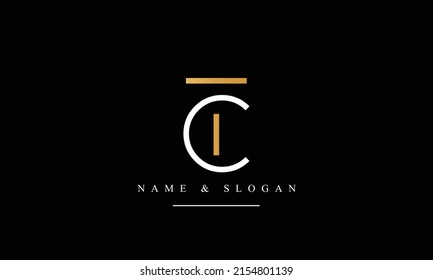 TC, CT, T, C abstract letters logo monogram