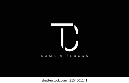 TC, CT, T, C abstract letters logo monogram
