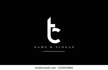 TC, CT, T, C abstract letters logo monogram