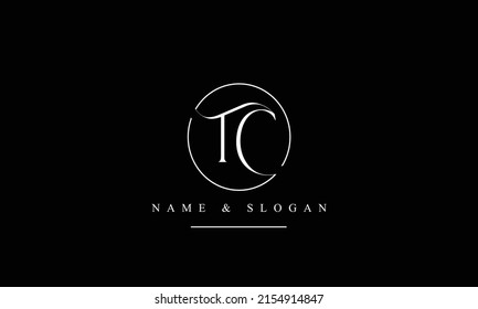 TC, CT, T, C abstract letters logo monogram