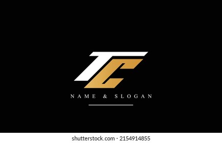 TC, CT, T, C abstract letters logo monogram