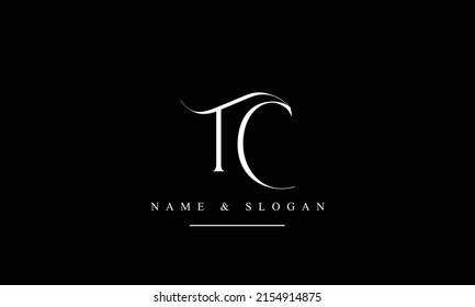TC, CT, T, C abstract letters logo monogram