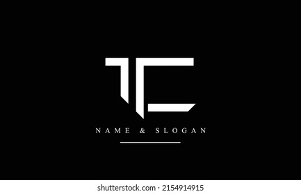 TC, CT, T, C abstract letters logo monogram