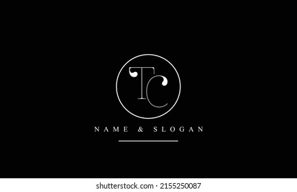 TC, CT, T, C abstract letters logo monogram