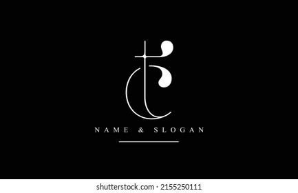 TC, CT, T, C abstract letters logo monogram