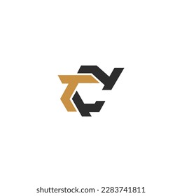 TC, CT, T Y C Resumen diseño inicial de logotipo en letra monográfica