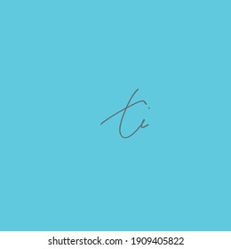 tc handwritten logo for identity