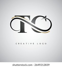 TC Infinity Monogram Logo – Elegant Modern Letter mark Design with Luxury Loop and Stylish Branding Symbol
