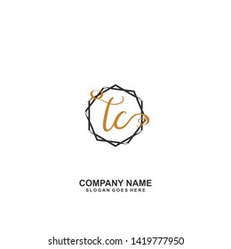 TC Initial handwriting logo vector