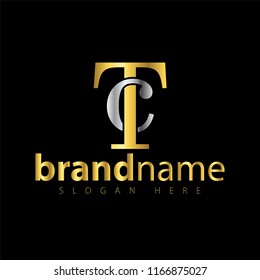 TC Initial letter logo icon vector