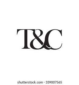 T&C Initial logo. Ampersand monogram logo