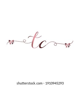 TC Initial logo handwriting modern luxury fashion