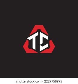 TC initial logo modern and futuristic concept for esport or gaming logo