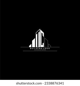 TC initial monogram logo for real estate with building style