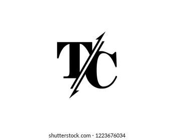 Tc Initials Logo Sliced Stock Vector (Royalty Free) 1223676034 ...