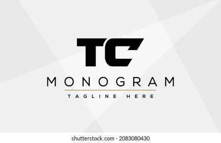 TC Letter Initial Logo Design, Vector Template