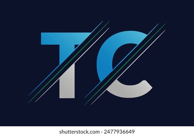 TC Letter logo design vector template.