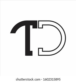 TC Letter logo monogram with oval shape negative space design template white background
