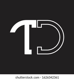 TC Letter logo monogram with oval shape negative space design template