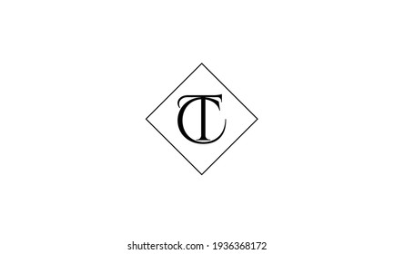 TC letter or T C initials logo design in vector.