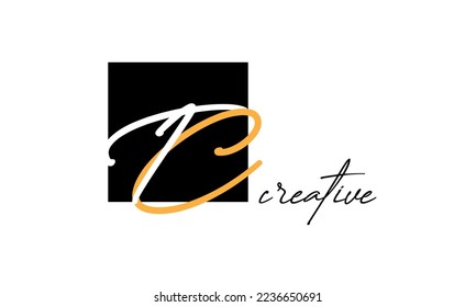TC letters creative modern font logo design