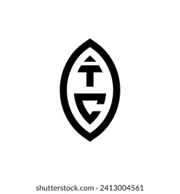 TC line geometric monogram with high quality professional design that will print well