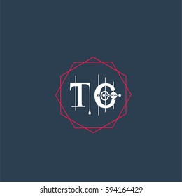 tc logo letter initial, Abstract Polygonal Background Logo, design for Corporate Business Identity,flat icon, Alphabet letter