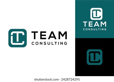 CONSULTORÍA DE VECTORES DE LETRA DE LOGOTIPO TC